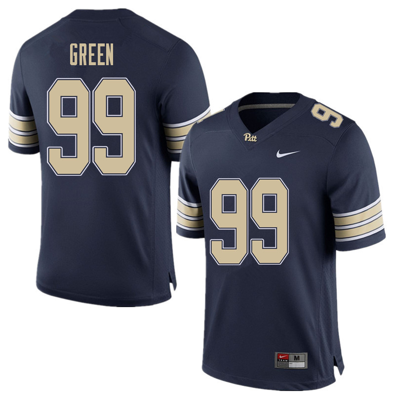 Men #99 Hugh Green Pittsburgh Panthers College Football Jerseys Sale-Home Blue